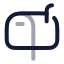 Mailbox icon with twotone rounded style