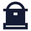 Mailbox icon with solid sharp style