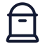 Mailbox icon with stroke rounded style