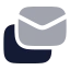 Mails icon with bulk rounded style