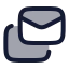 Mails icon with duotone rounded style