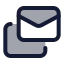 Mails icon with duotone standard style