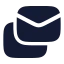 Mails icon with solid rounded style