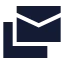 Mails icon with solid sharp style