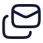 Mails icon with stroke rounded style
