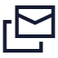 Mails icon with stroke sharp style