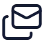 Mails icon with stroke standard style