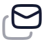 Mails icon with twotone rounded style