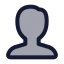 Male icon with duotone rounded style