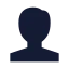 Male icon with solid sharp style