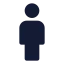 Man icon with solid standard style