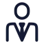 Manager icon with stroke rounded style