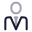Manager icon with twotone rounded style