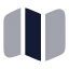 Map icon with bulk rounded style