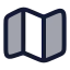 Map icon with duotone rounded style
