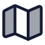 Map icon with duotone standard style
