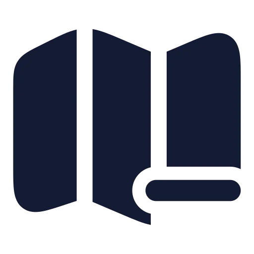 Map Minus Icon in Solid Rounded style