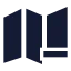 Mapminus icon with solid sharp style
