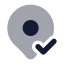 Mappincheck icon with bulk rounded style