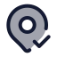 Mappincheck icon with duotone rounded style