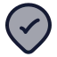 Mappincheckinside icon with duotone rounded style