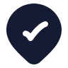 Map Pin Check Inside icon preview