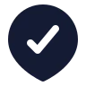 Map Pin Check Inside icon preview