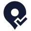 Mappincheck icon with solid sharp style