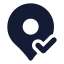 Mappincheck icon with solid standard style
