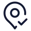 Mappincheck icon with stroke standard style
