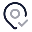 Mappincheck icon with twotone rounded style