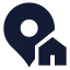 Mappinhouse icon with solid sharp style