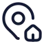 Mappinhouse icon with stroke rounded style