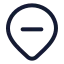 Mappinminusinside icon with stroke rounded style