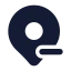 Mappinminus icon with solid rounded style
