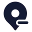 Mappinminus icon with solid standard style