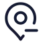 Mappinminus icon with stroke standard style