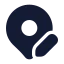 Mappinpen icon with solid rounded style