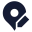 Mappinpen icon with solid sharp style