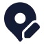 Mappinpen icon with solid standard style