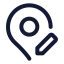 Mappinpen icon with stroke standard style