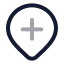 Mappinplusinside icon with twotone rounded style
