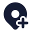 Mappinplus icon with solid rounded style