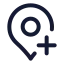 Mappinplus icon with stroke standard style