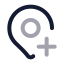 Mappinplus icon with twotone rounded style