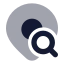 Mappinsearch icon with bulk rounded style