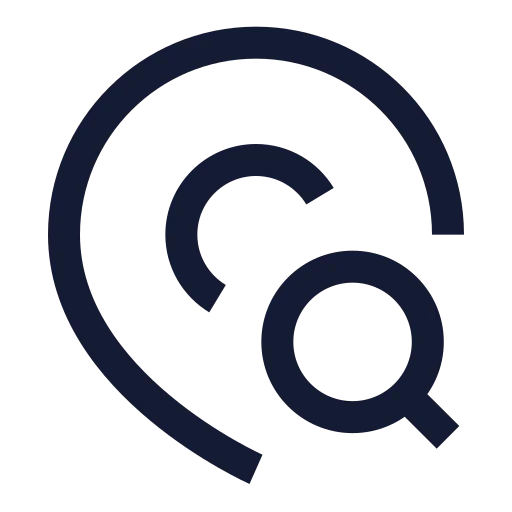 Map Pin Search Icon in Stroke Sharp style