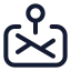 Mappin icon with stroke standard style