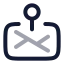 Mappin icon with twotone rounded style