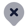 Map Pin X Inside icon preview